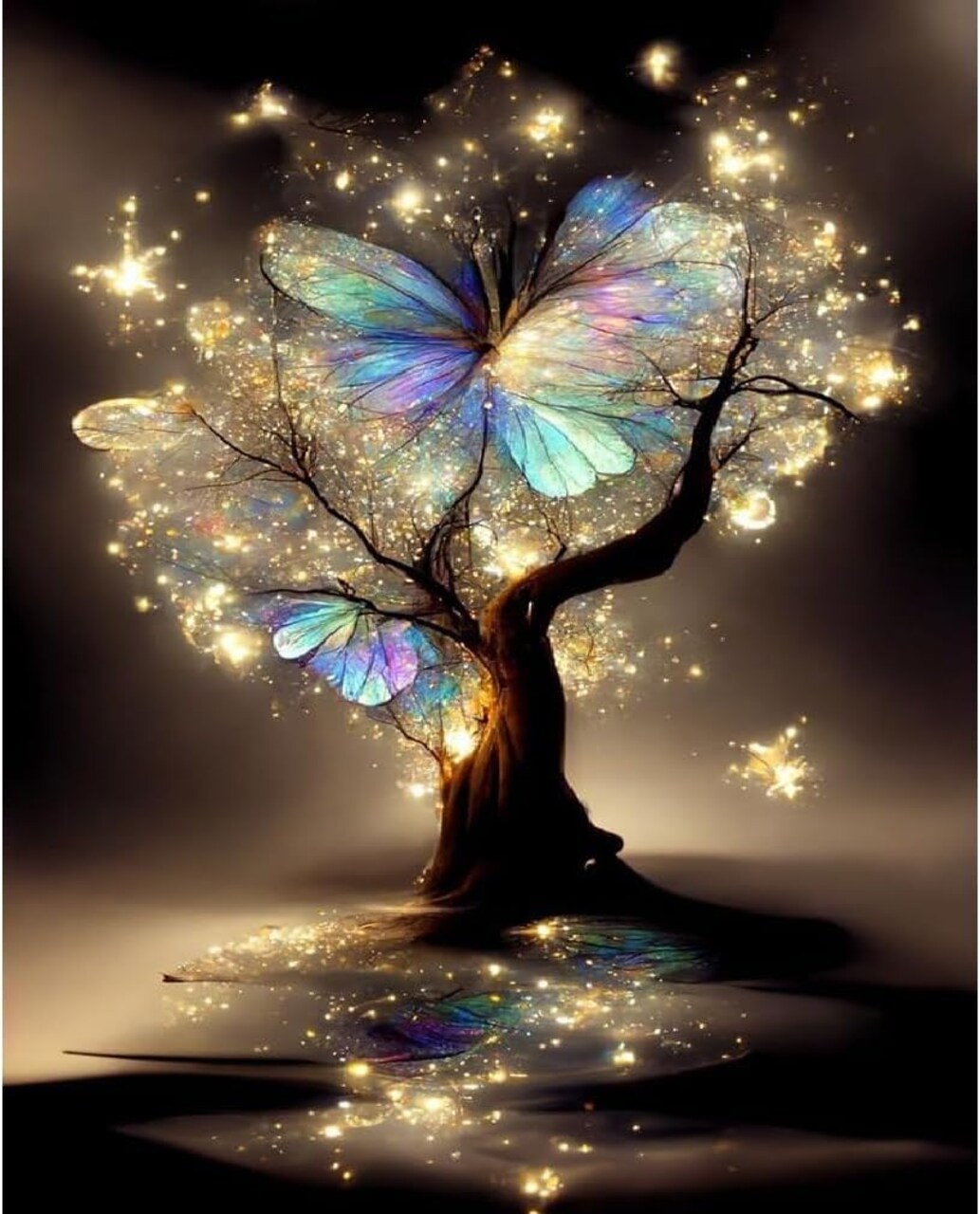 Diamond Painting Kits for Adults. Butterfly Tree of Life Diamond Art Full Drill Round Gem Art 5D Diamond Dots Diamond Kits for Beginners Gem Art Painting Suitable Home Wall Decor 12x16inch